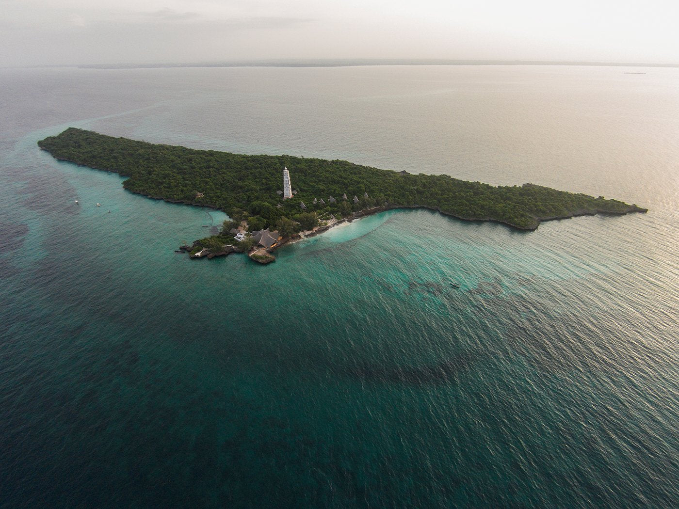 Chumbe Island birds eye view