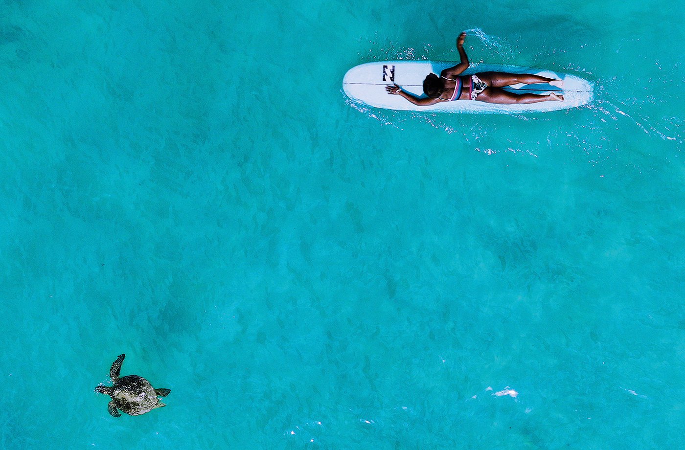 A Surfing Idol Formed By Water's Magnetism