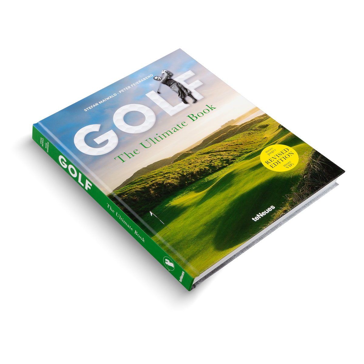 Book titled 'Golf: The Ultimate Book' on a white background