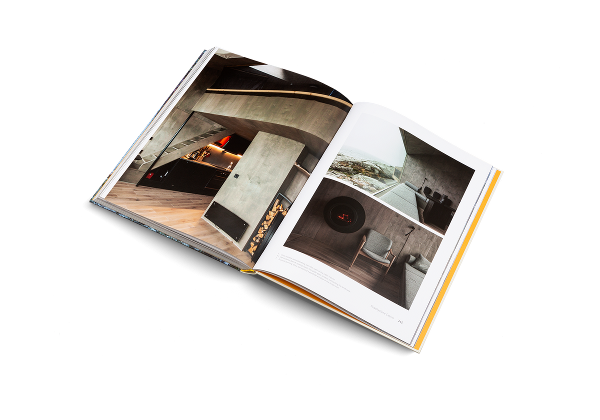 Flokehyttene Cabins by Holon Arkitektur is overlooking the Westen Norwegian coast. It is a beautiful cabin featured in Cabin Fever by gestalten.