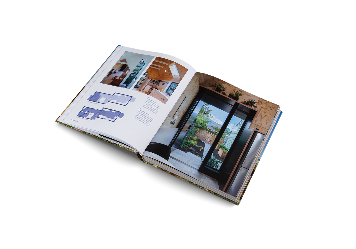 Due to the decreased mobility associated with age, the grand mother’s living areas all needed to be on one level. A tiled pathway alongside the garden connects back to the main house. Find out more about Age inclusive design in Come Together by gestalten