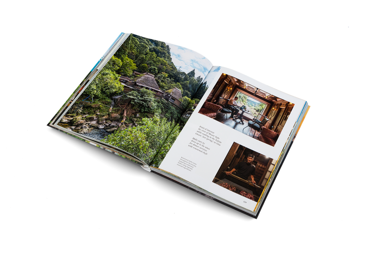 In the Seven Stars train in Kyushu, renowned chefs rotate throughout the journey, preparing traditional dishes using regional, seasonal ingredients.