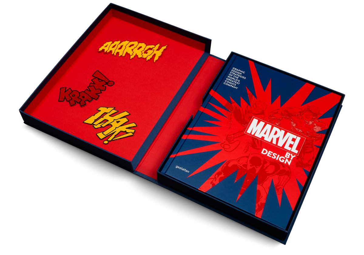 Open the beautiful box of Marvel By Design - Special Edition by gestalten