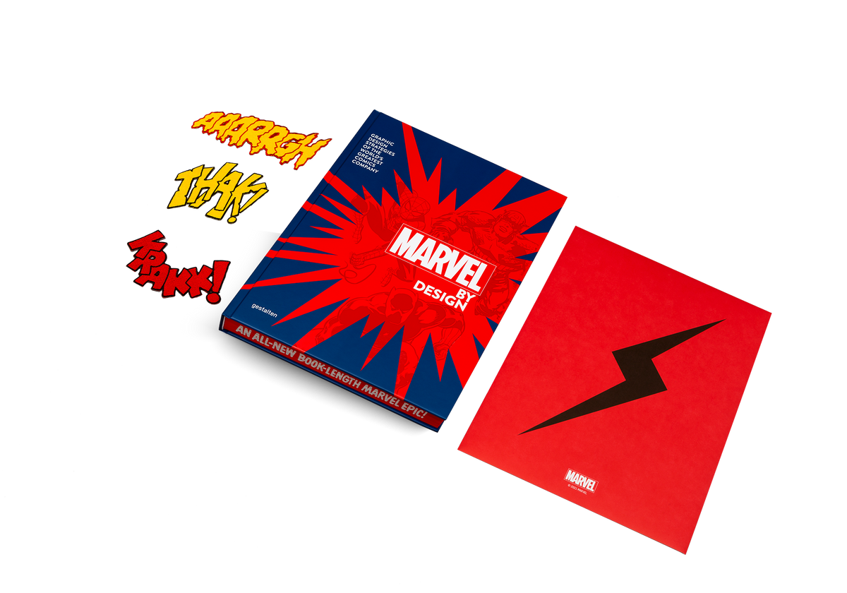 All the elements included in the box of Marvel By Design - The Special Edition
