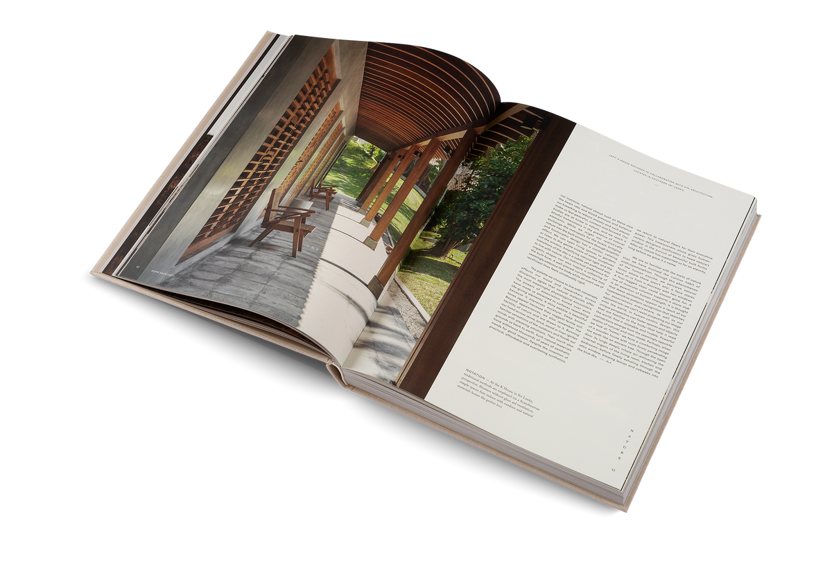 At the K House in Sri Lanka, traditional methods are employed via a Scandinavian perspective. Shutters without glass aid ventilation, simple spaces fuse indoor with outdoor and natural materials honor the genius loci. Learn about this project in Soft Minimal by Norm Architects.