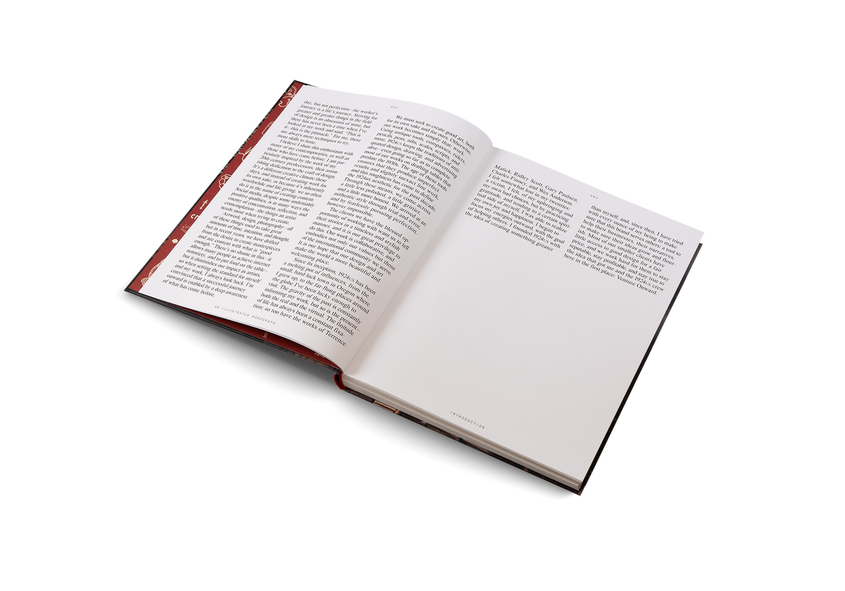 Venture Onward contains an essay of designer Christian Watson.