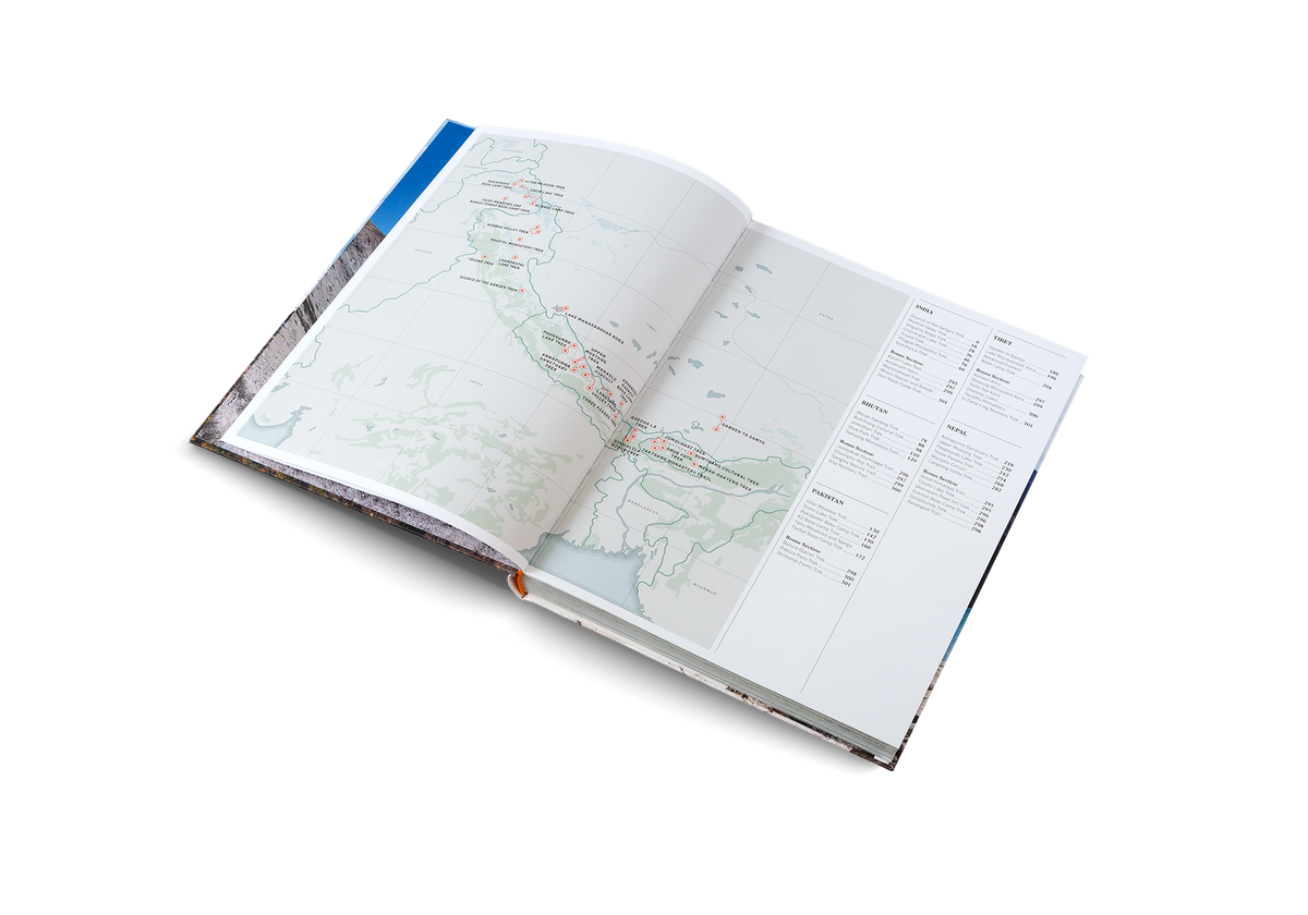 The table of contents of Wanderlust Himalaya by gestalten and Cam Honan