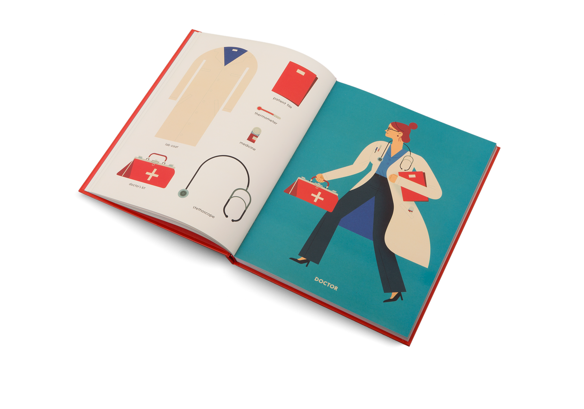 A doctor in The Who's Who of Grown-Ups by Little Gestalten