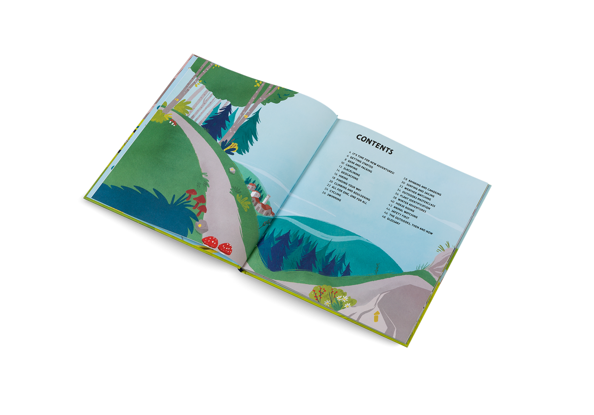 The table of contents of Young Adventurers by Little Gestalten.