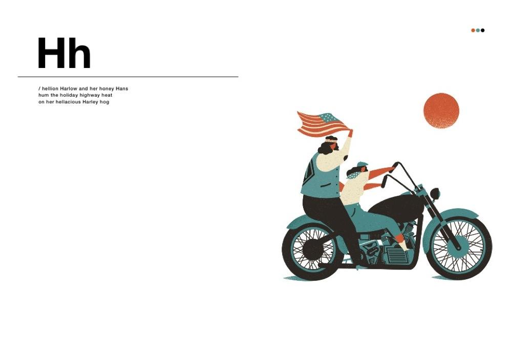 Alphabet book letter H