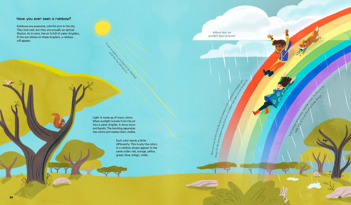 Have you ever seen a rainbow? Learn more about the weather in Whatever the Weather by Little Gestalten