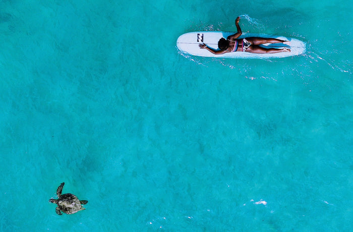 A Surfing Idol Formed By Water's Magnetism