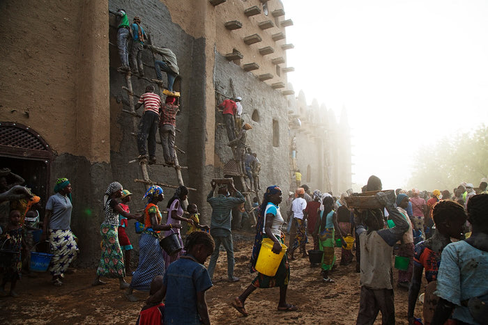 An Ancient Mud Mosque Annually Restored