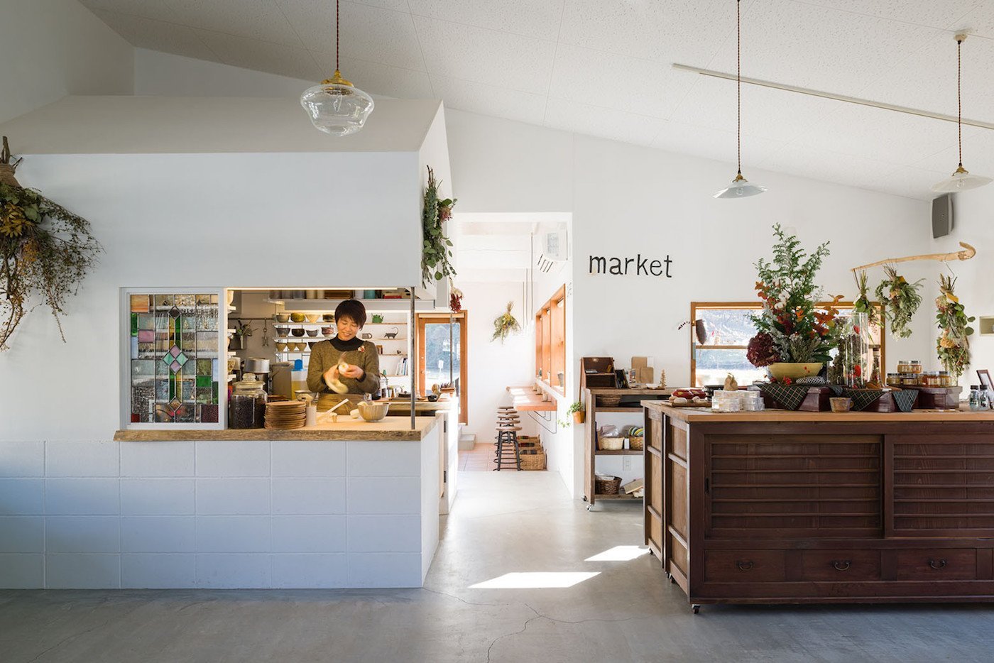 A Café, Local Market And Art Gallery in Osaka, Japan