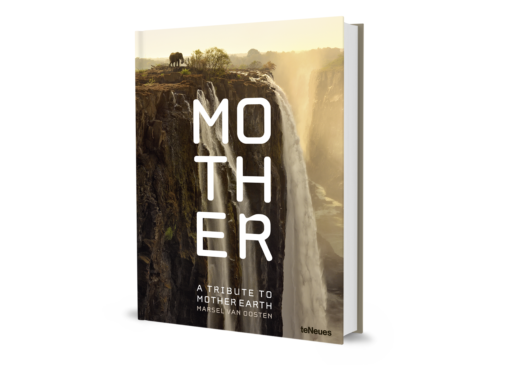 Book titled 'Mother' with a waterfall design on the cover