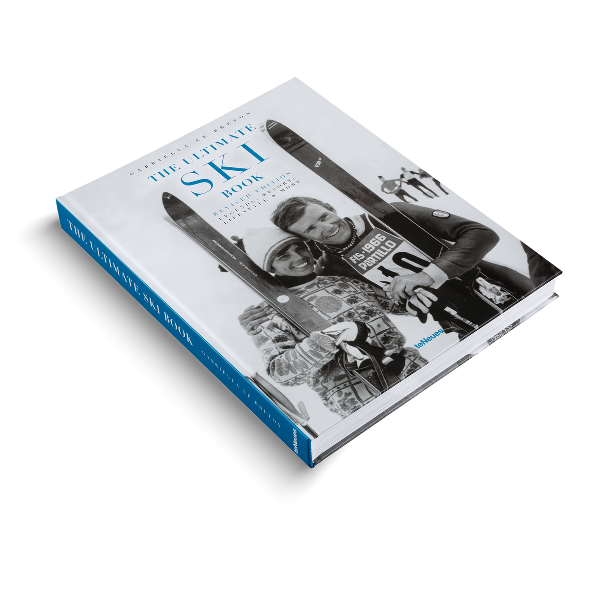 Book titled 'The Ultimate Ski Book' with a cover featuring black and white images of people and skis.