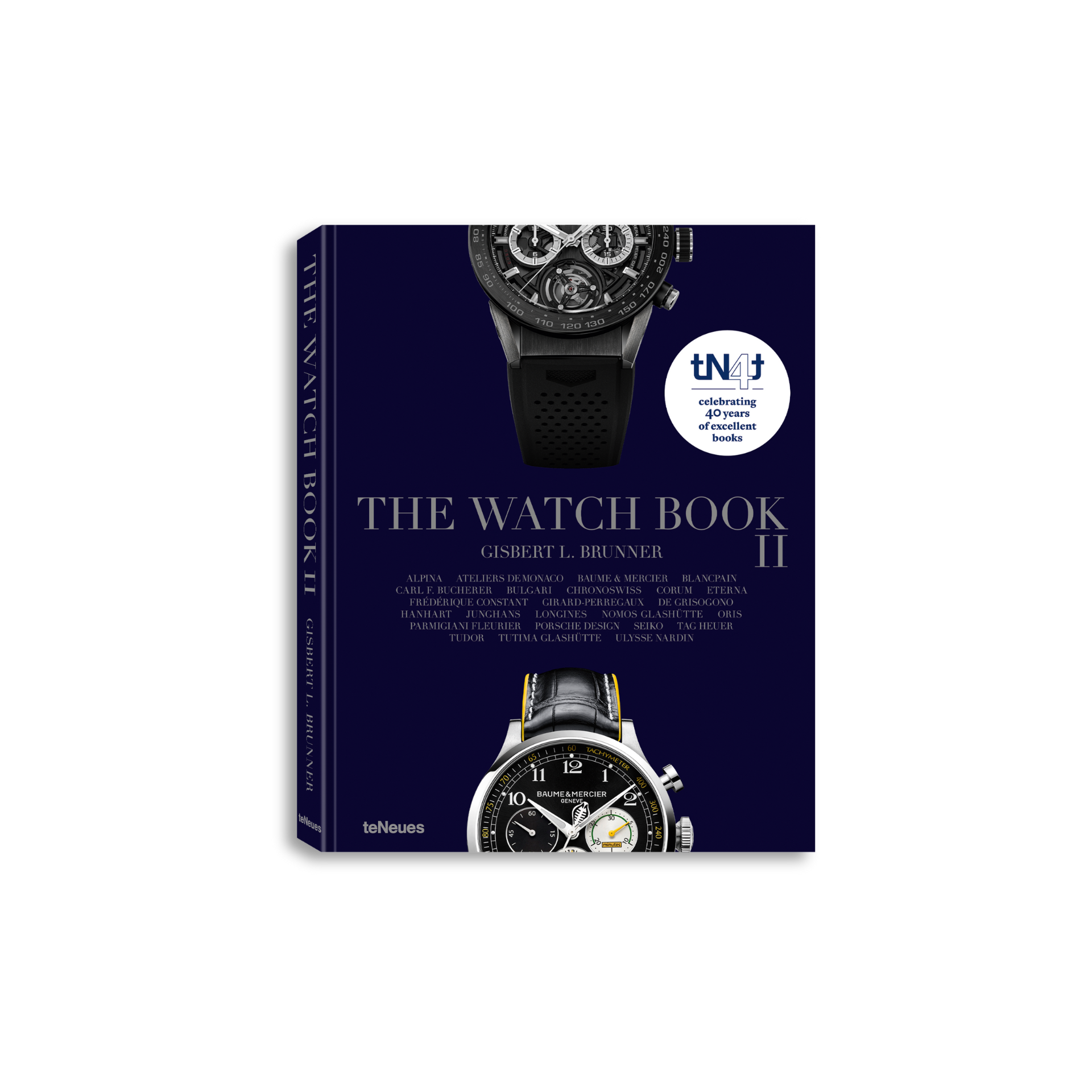 Book titled 'The Watch Book II' with images of watches on a dark blue background