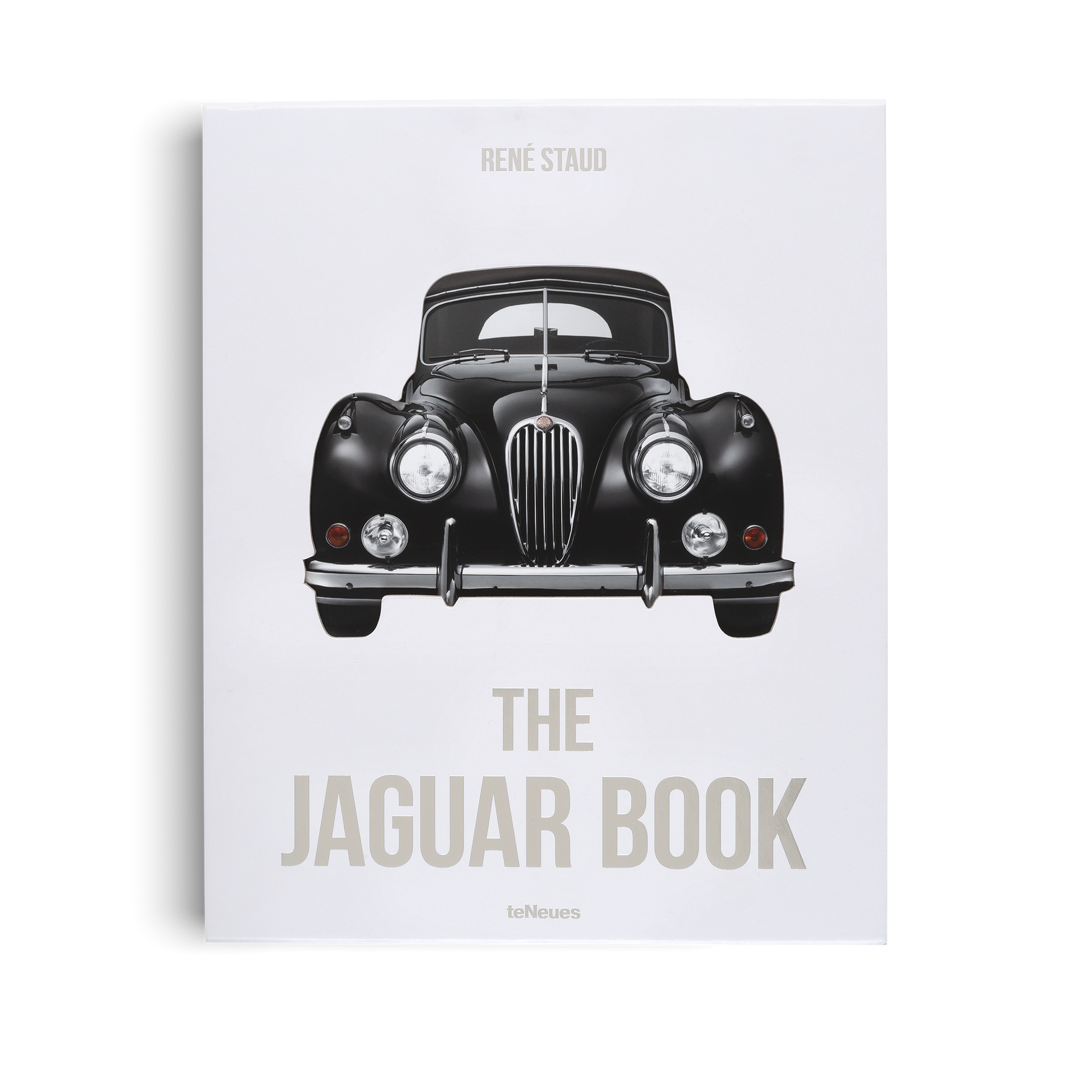 Book cover of 'The Jaguar Book' with a black Jaguar car illustration on a white background