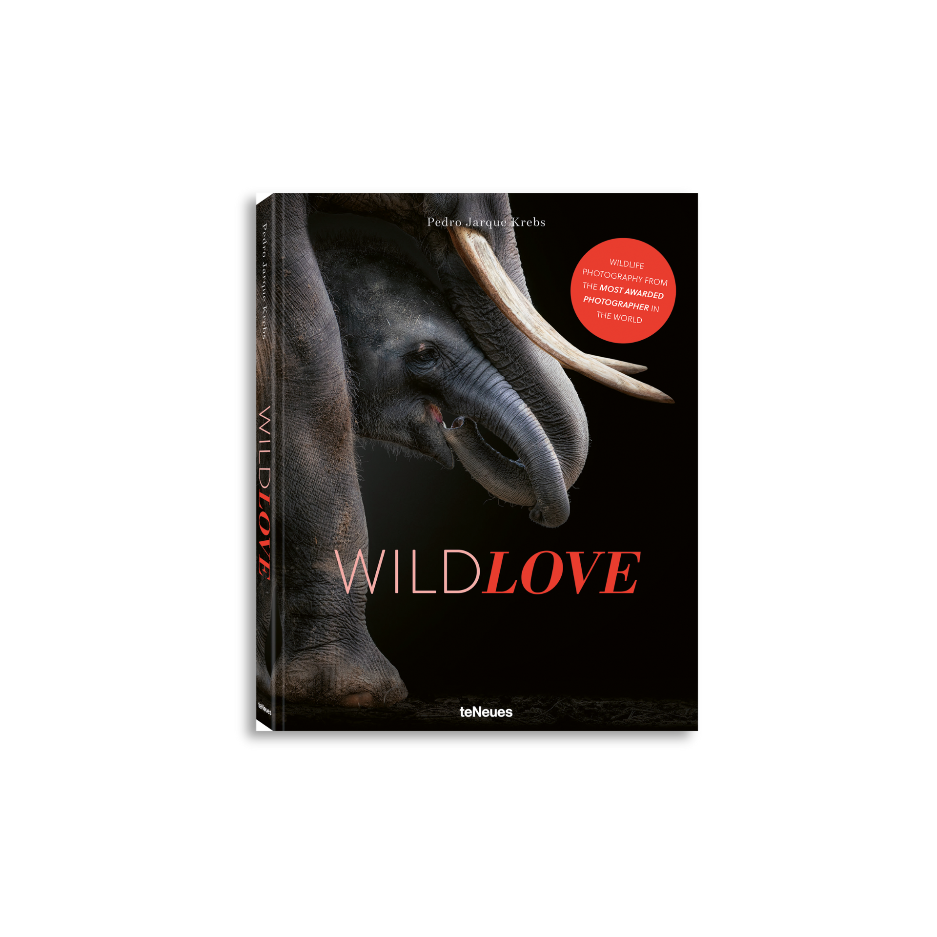 Book cover of 'Wild Love' featuring an elephant on a black background