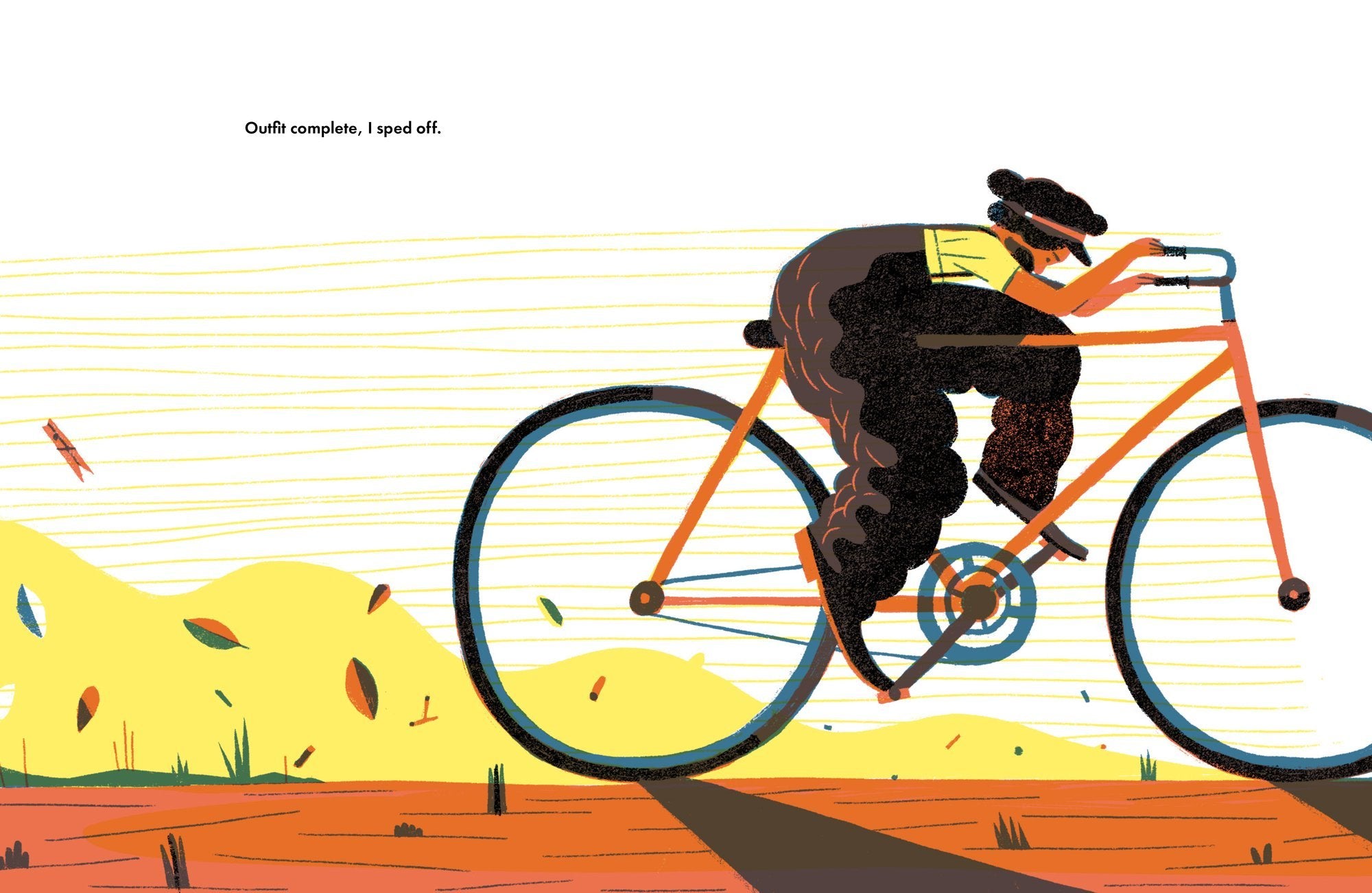 Alfonsina Strada riding her bike in She Rides like the Wind