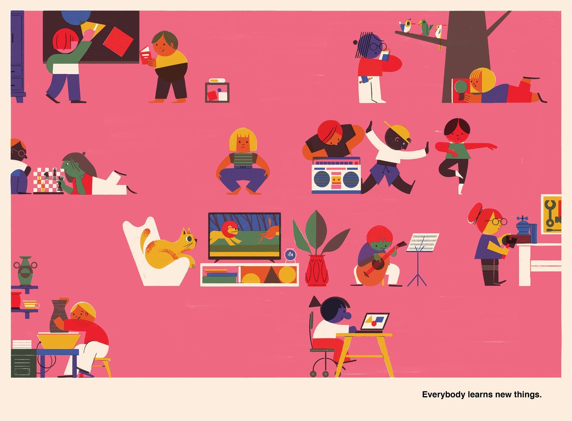 Everybody learns new things in You and Me and Everybody Else by Marcos Farina