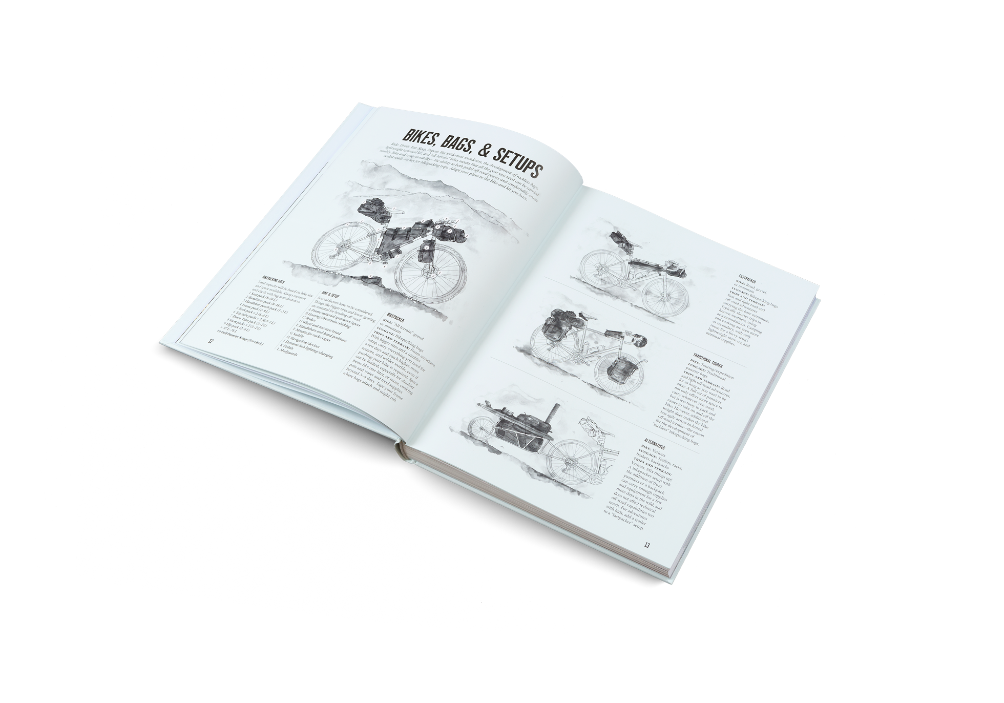 Bikes, bags and setups for bikepacking.