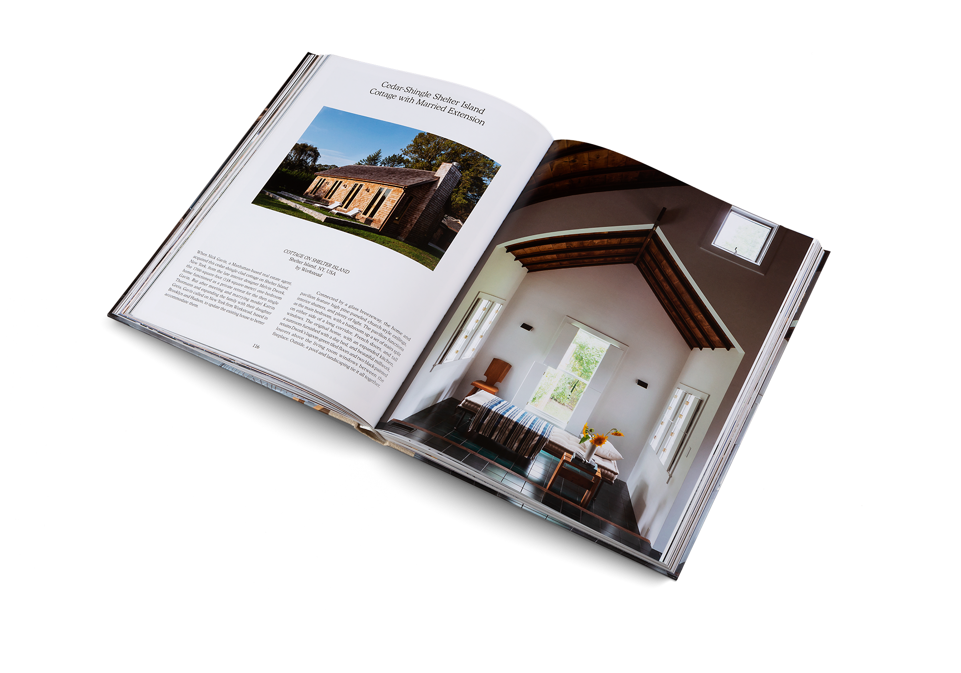 When Nick Gavin, a Manhattan-based real estate agent, acquired this cedar-shingle-clad cottage on Shelter Island, New York, from the late interior designer Melvin Dwork, the 1700-square-foot (158-square-meter) one-bedroom home functioned as a private retreat for the then single Gavin.