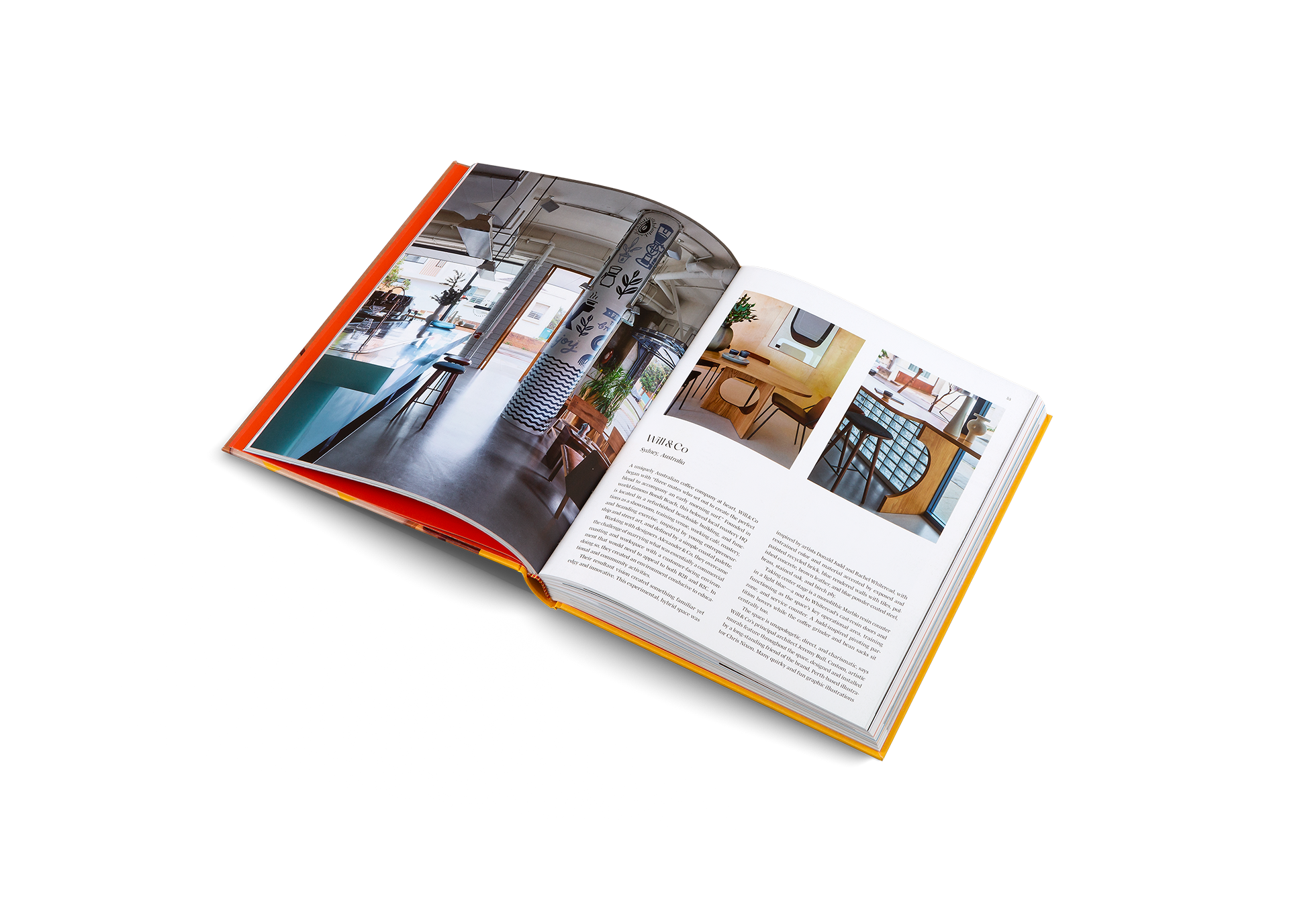 A uniquely Australian coffee company at heart, Will&Co began with “three mates who set out to create the perfect blend to accompany an early morning surf.” Founded in world-famous Bondi Beach, this beloved local roastery HQ is located in a refurbished beachside building, and functions as a showroom, training venue, and working café, inspired by young entrepreneurship and street art, and defined by a simple coastal palette. This beautiful place is presented in Designing Coffee by Lani Kingston.