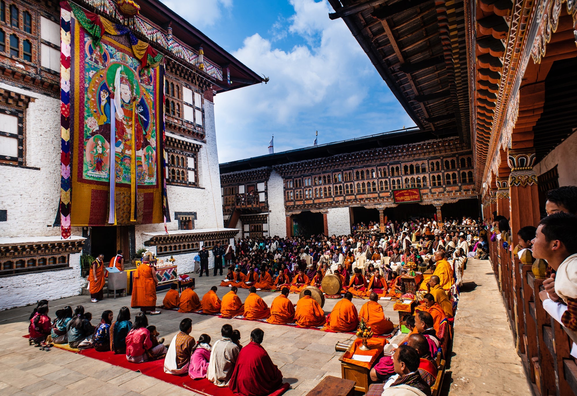 The seventeenth century fortress-monastery of Trashigang Dzong. Read more about that in Wanderlust Himalaya