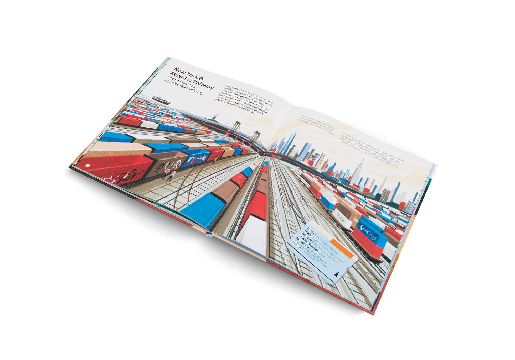 New York City is famous for its vast and complicated subway system, but there’s one train line operating there that most New Yorkers have never heard of— the New York & Atlantic Railway. Instead of carrying people, its trains transport important goods around the city. Tales of the Rails by Little Gestalten tells you everything about it.