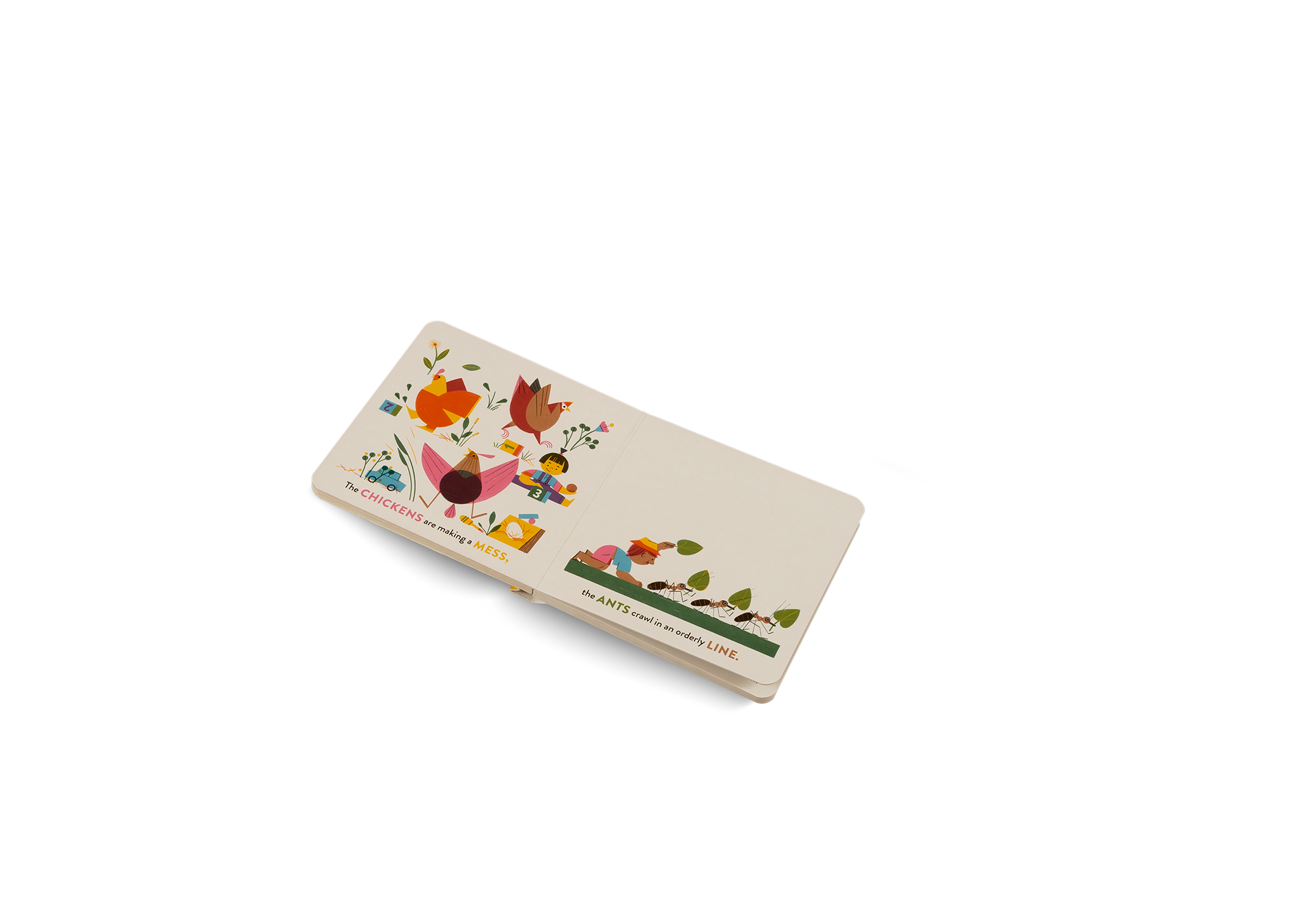 The chickens are making a mess in the Animal Show by Little Gestalten and Marcos Farina