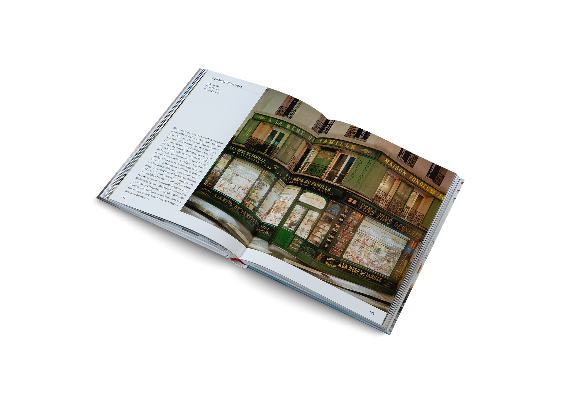 The tantalizing aroma of chocolate has wafted down the Rue du Faubourg, Montmartre, for more than 250 years. À la Mère de Famille, located at number 35 and painted in a deep green, is a Parisian institution. The Dolfi family took over the French capital’s oldest chocolate store at the turn of the millennium and now looks after its heritage with care and sensitivity. This wonderful shop is featured in Think Big - Shop Small by gestalten.