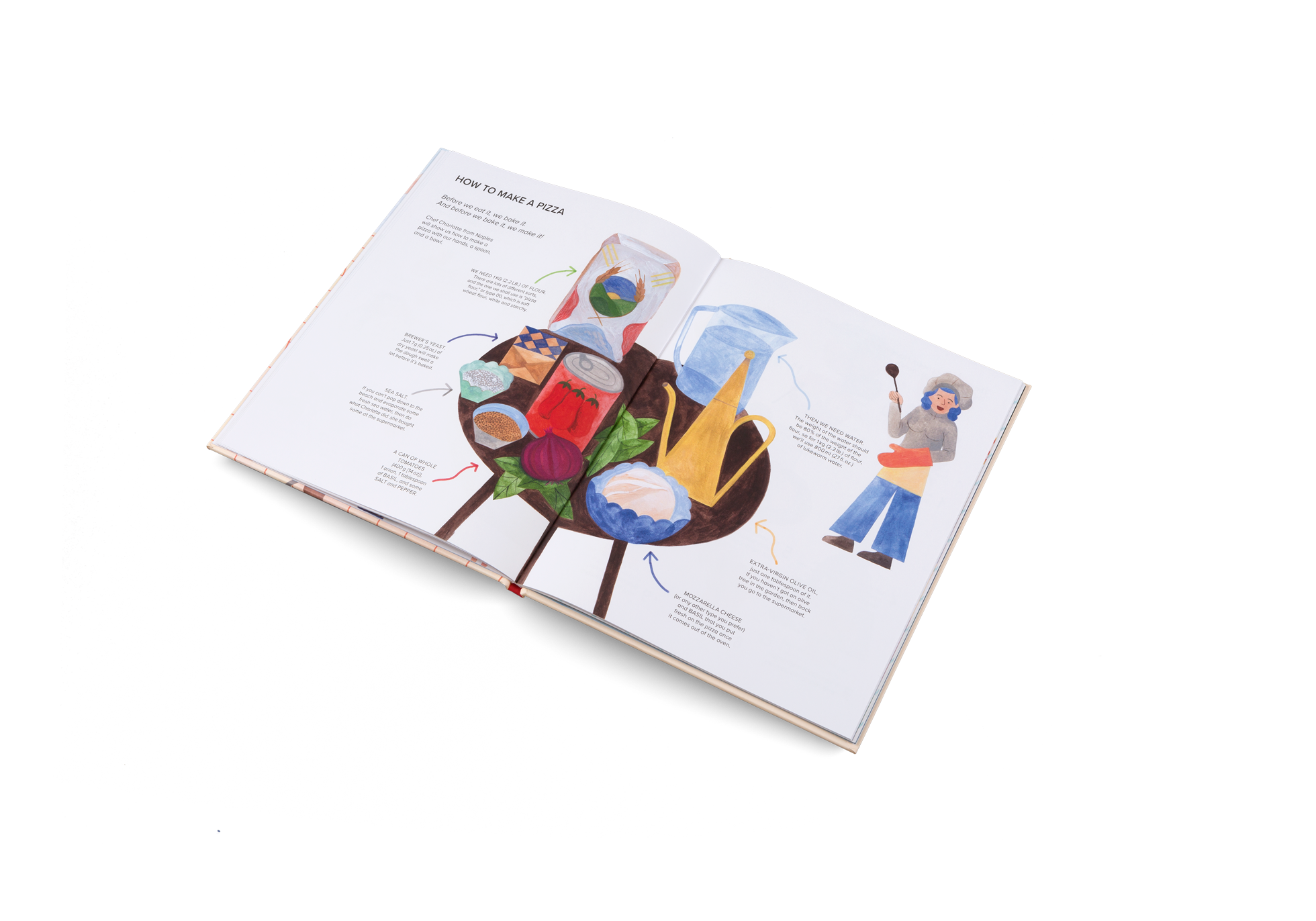 In We Love Pizza by Little Gestalten, you are going to learn how to make a pizza.