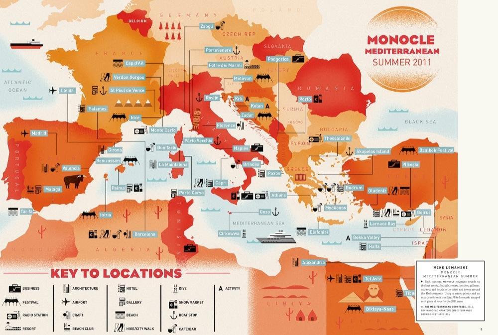 Illustrated map of Europe