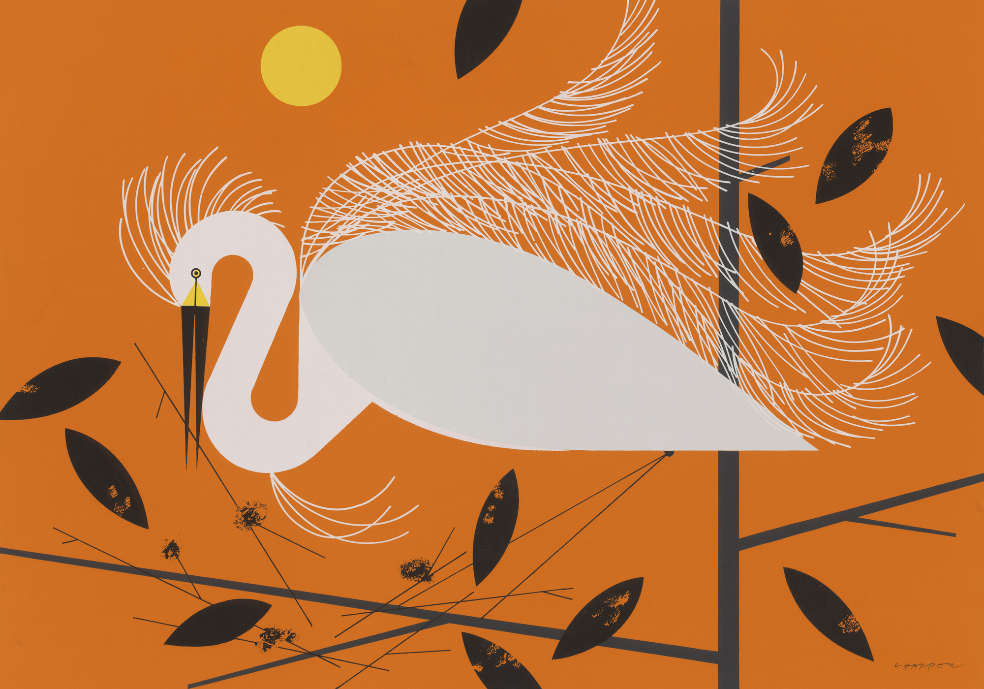 Many Charley Harper pieces over the years appear to be in conversation with one another.