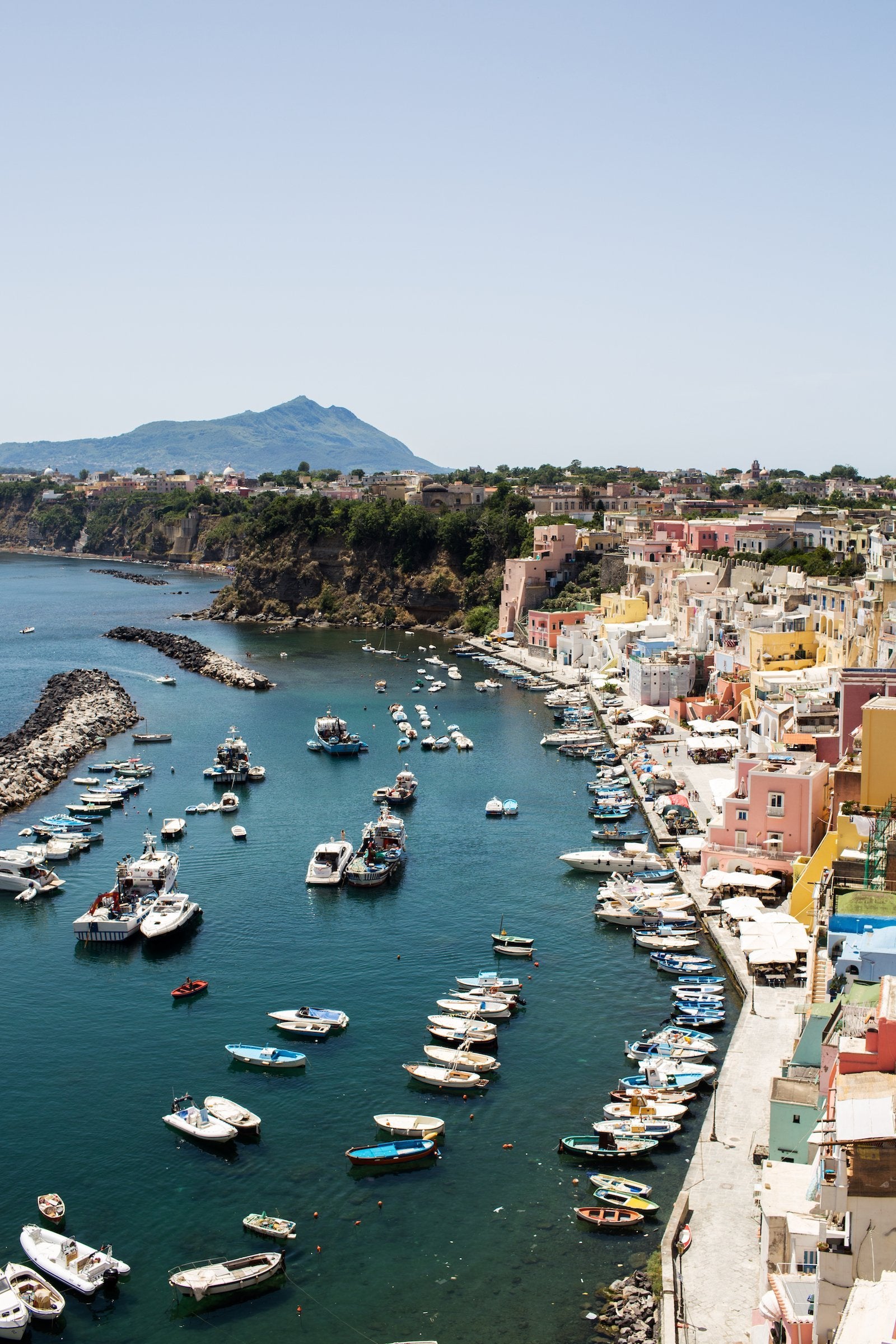 An harbor on the sea with boats