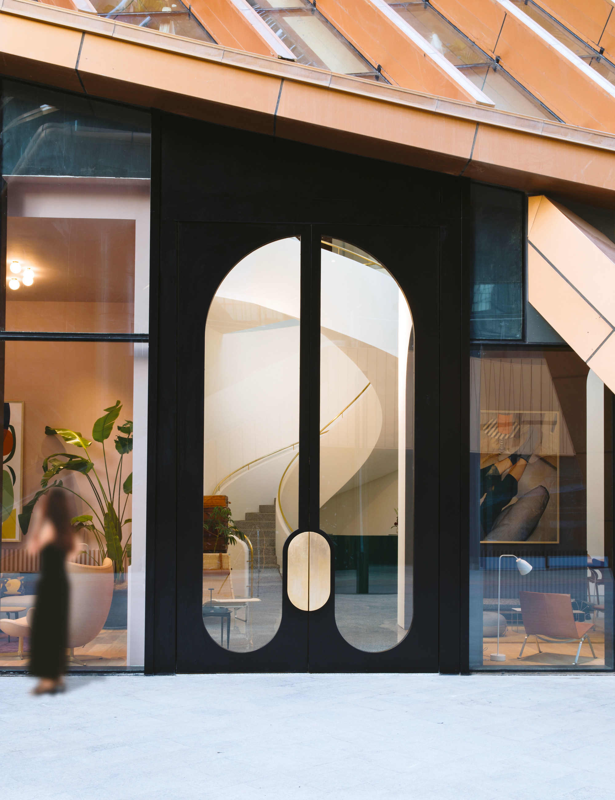 The entrance of the Fritz Hansen Gallery in Xi’an designed by Jaime Hayon.