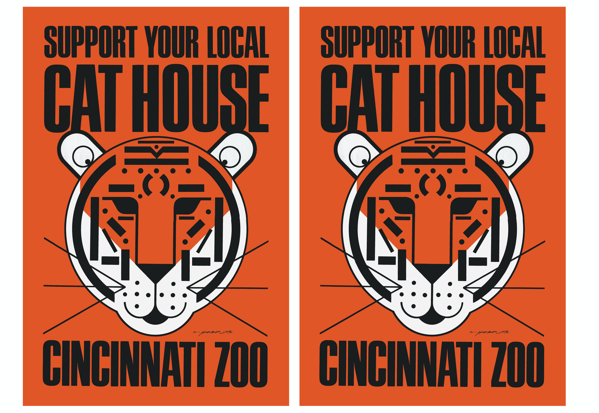 A print by Charley Harper for the Cincinnati Zoo.