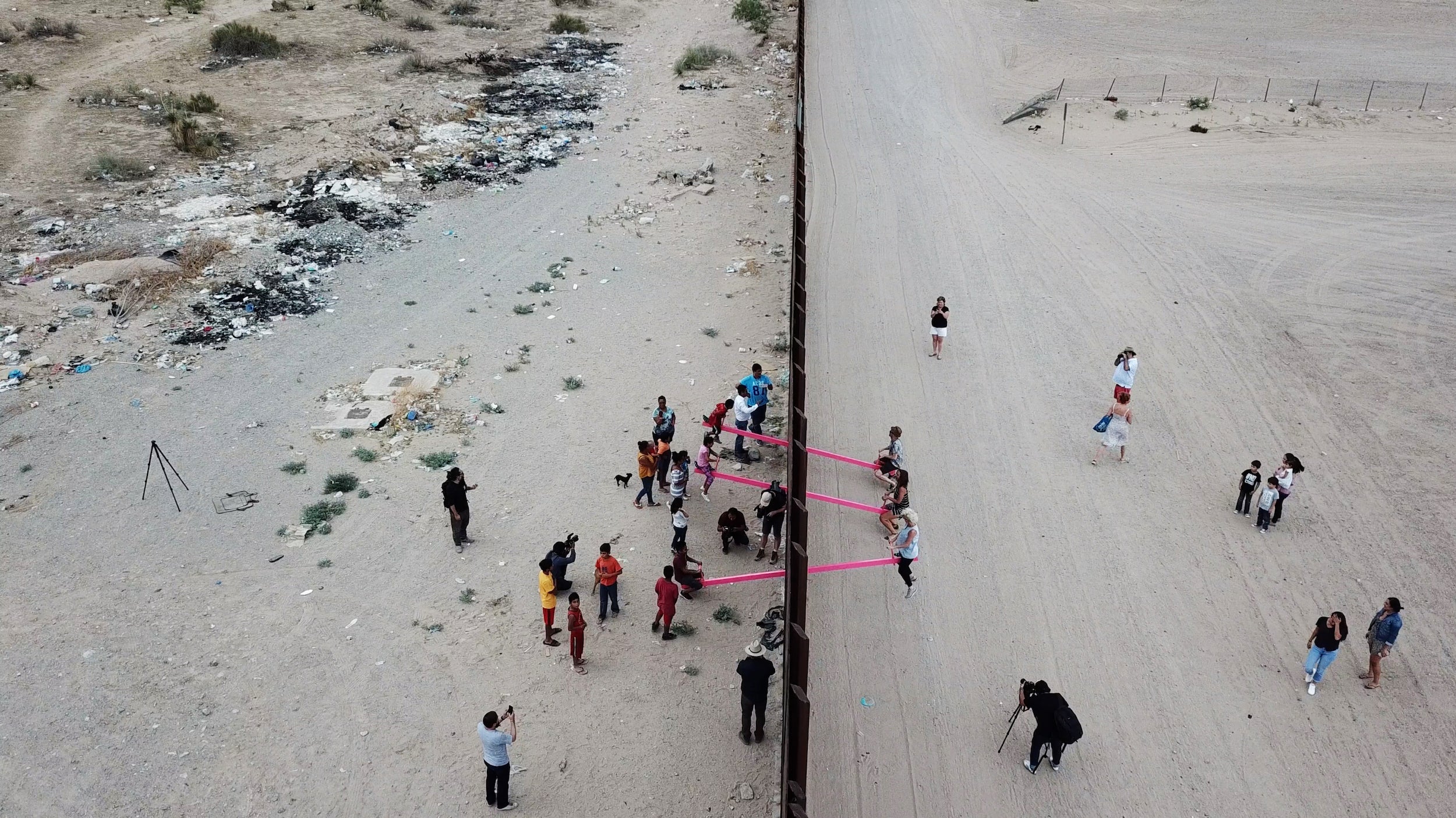 Teeter Totter Wall by architecture studio Rael San Fratello with Colectivo Chopeke is featured in The Art of Protest, a book about political art.