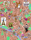 Illustrated map of Paris in A Map of the World