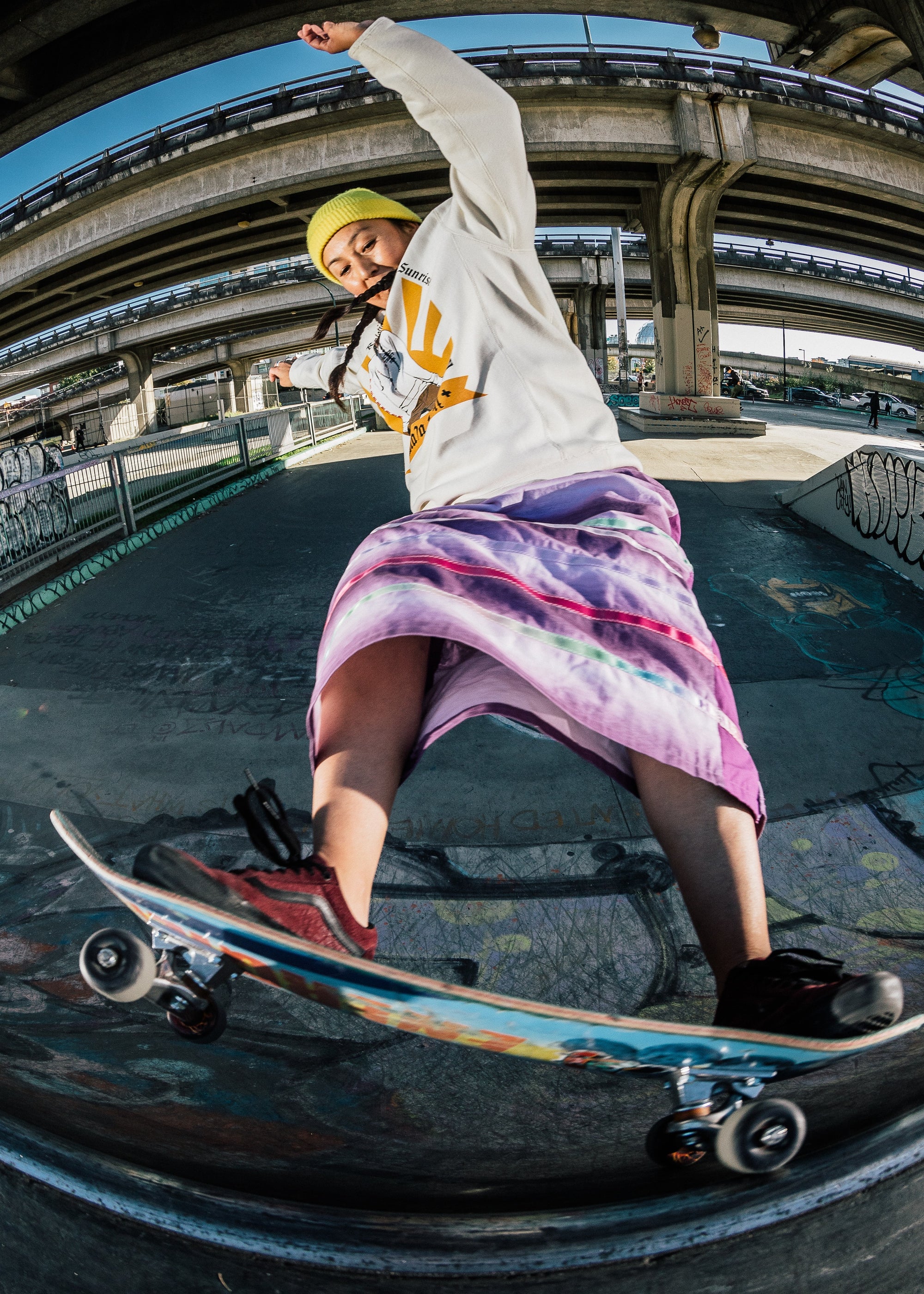 Skateboarding is life. Read Urban Playgrounds and meet TJ Rogers to find our about the variety of Skateboarding in Canada. Discover Montreal with Marie Anne Louis-Charles, who created “Girls, Gays, and Theys” skate sessions in Montréal and whose gatherings feature skills practice and art swaps. “I just want everyone to get into skateboarding,” says Louis-Charles. “I want to skate with other girls, and I want to skate with queer people, and I want to be in a space with other people like myself.”