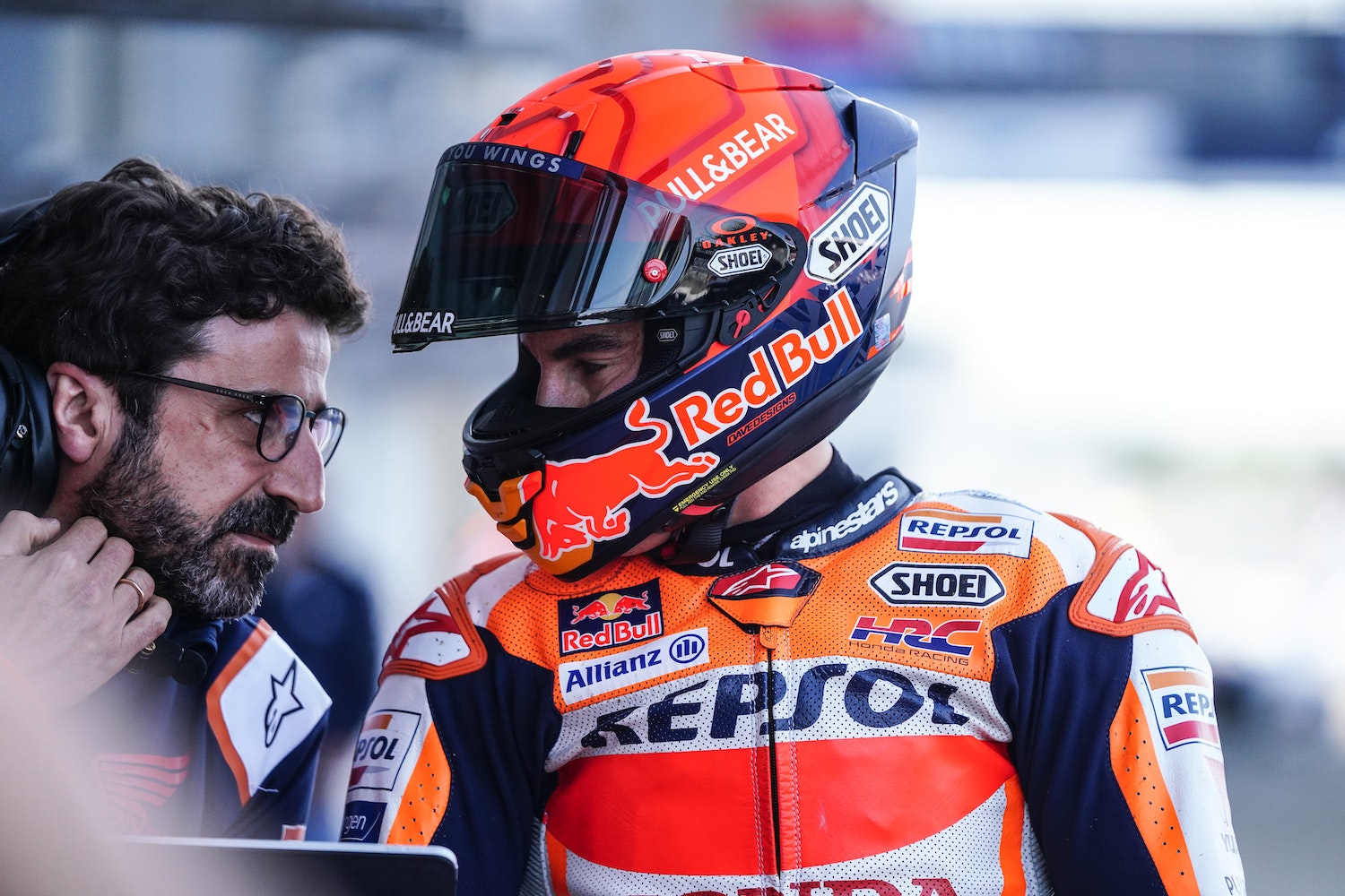 Inseparable for more than a decade: Marc Marquez and his crew chief Santi Hernández.