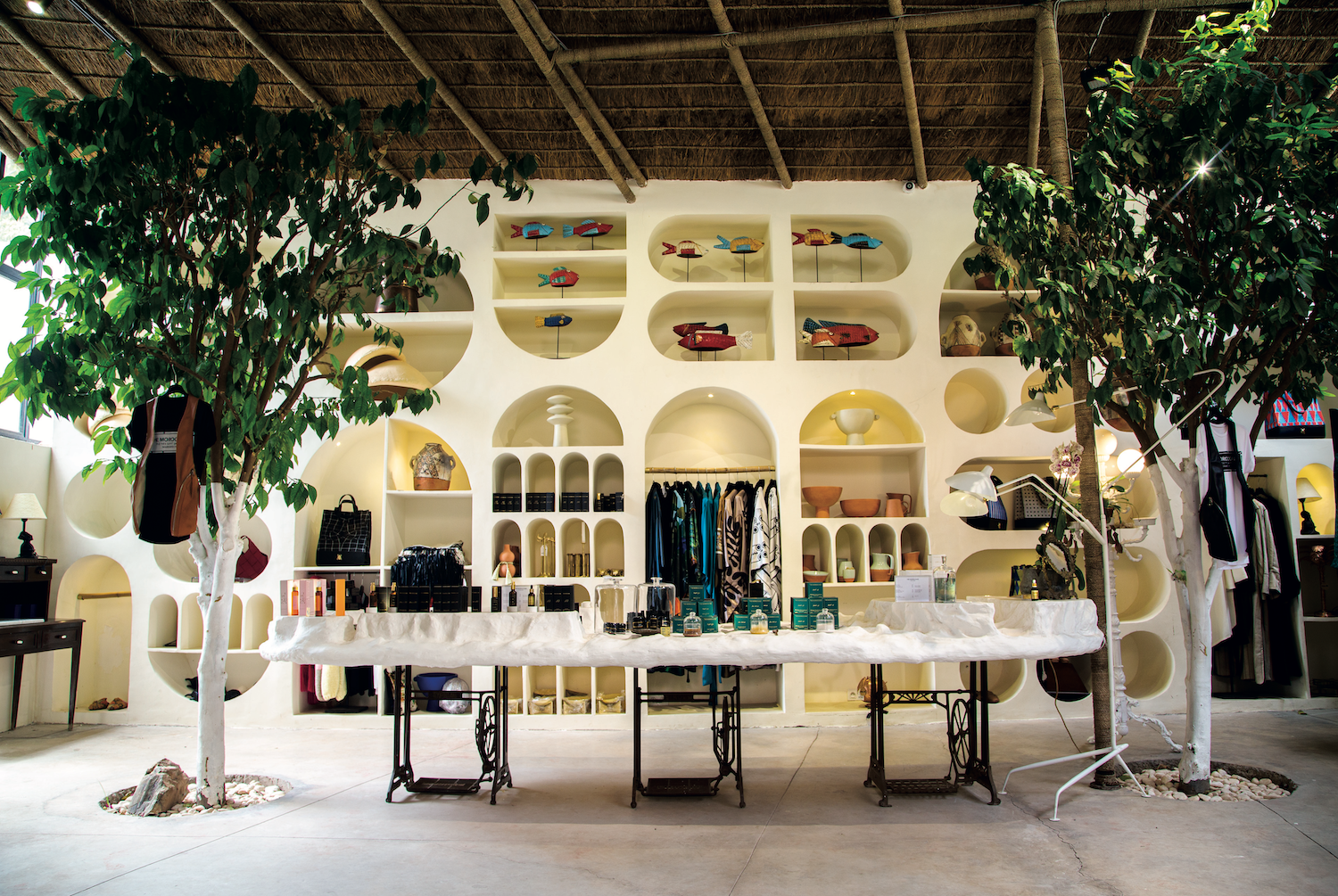 There are stores that invite you to buy – and stores that invite you to stay. Moro, a concept store in Marrakech, fits the latter description. There's a bright and airy showroom selling cosmetics and fragrances made from regional ingredients – such as prickly-pear-seed oil and rose water – along with a product line of clothing and goods created by local designers. Moro and its concept are presented in The World's Best Shops a book by Courier Magazine.
