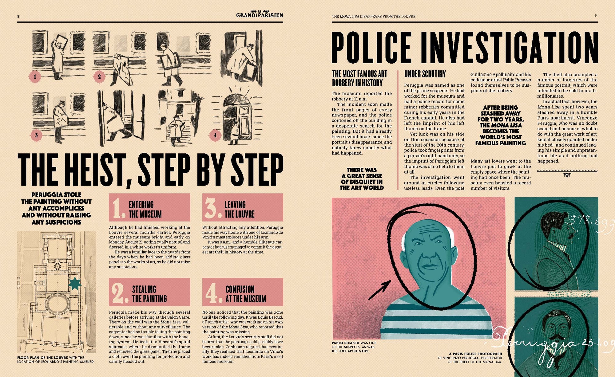 Read about all these amazing heists, step by step in Famous Robberies by Little Gestalten.